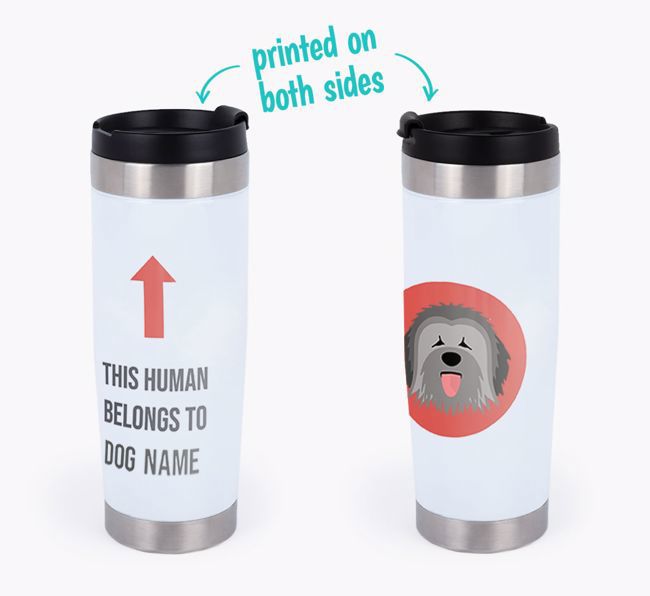 'This Human Belongs to...' - Personalized {breedFullName} Travel Mug